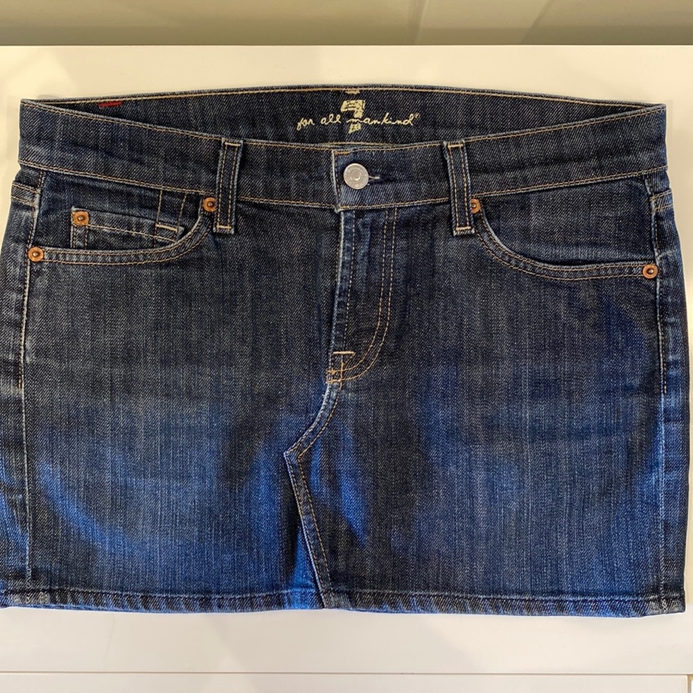7 for all mankind denim skirt
